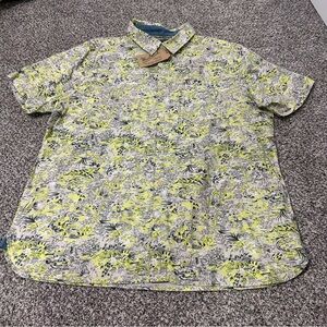 Woolrich Men's Off Road Printed Button Down Short Sleeve Shirt sz XL Resort  NWT